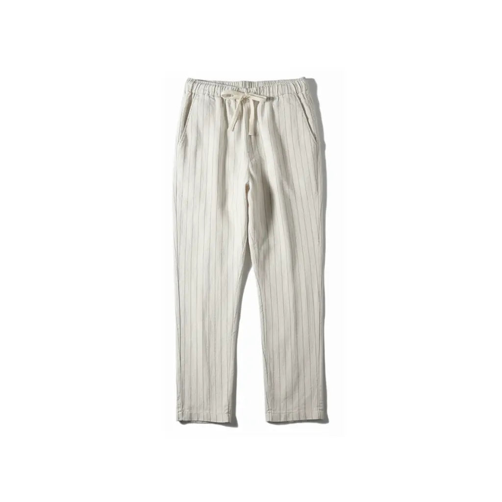 Calça de Linho Listrada Monaco