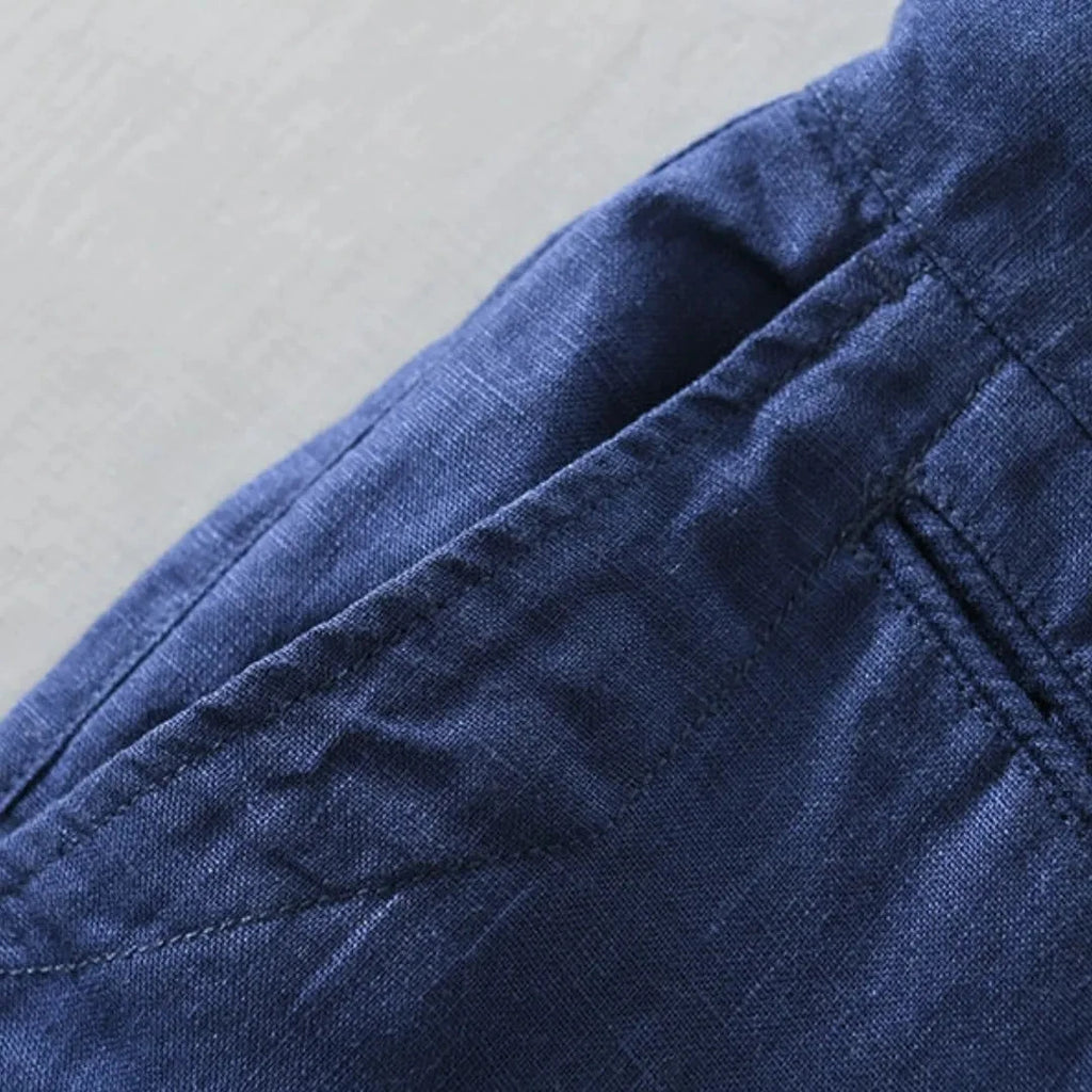 Bermuda de Linho Toulouse Azul Falconne Oficial 