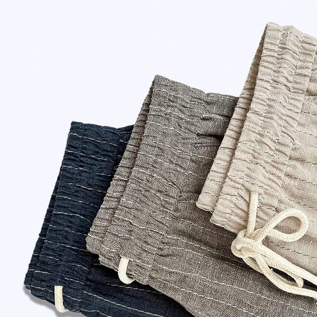 Calça de Linho Listrada Newport Falconne Oficial 