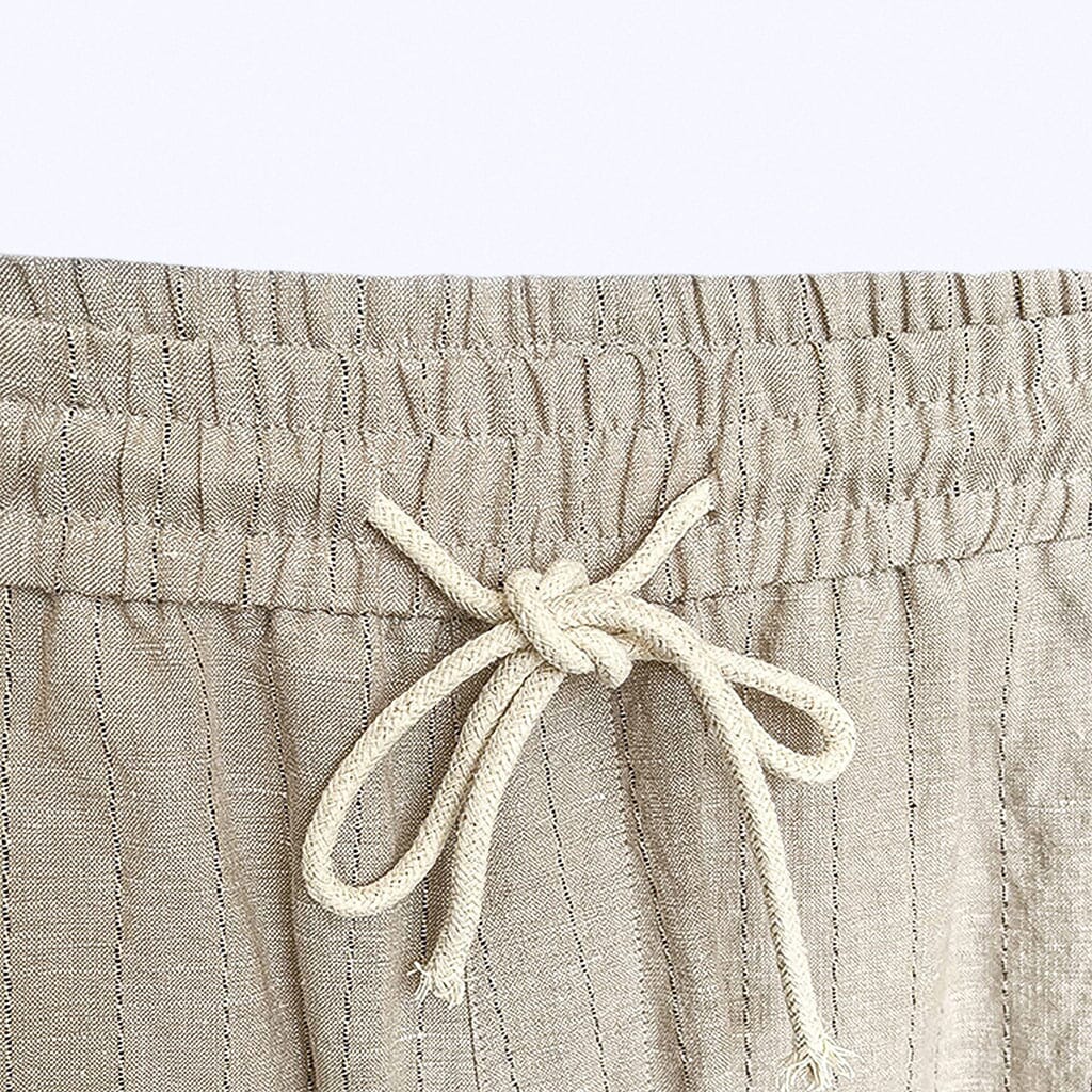 Calça de Linho Listrada Newport Falconne Oficial 