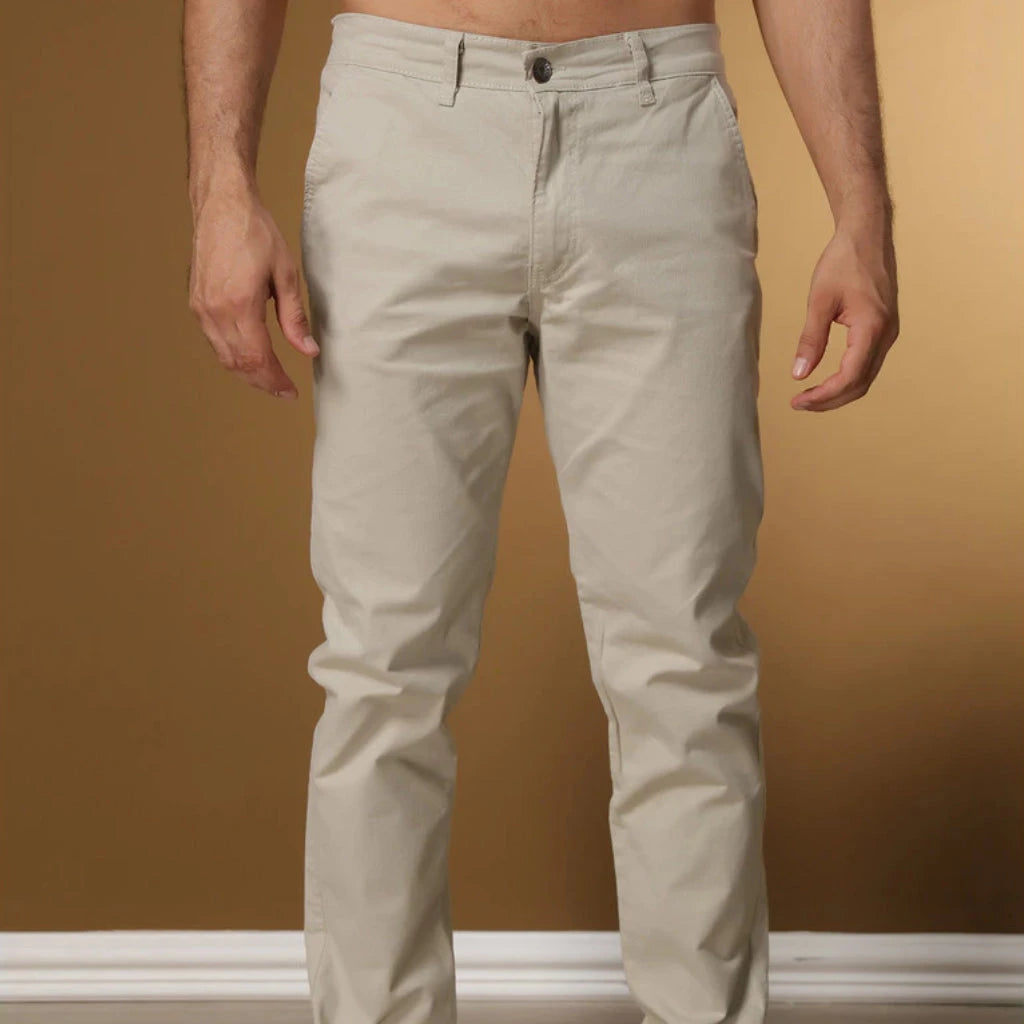 Calça Sarja Alfaiataria Bege Calça Sarja Falconne 