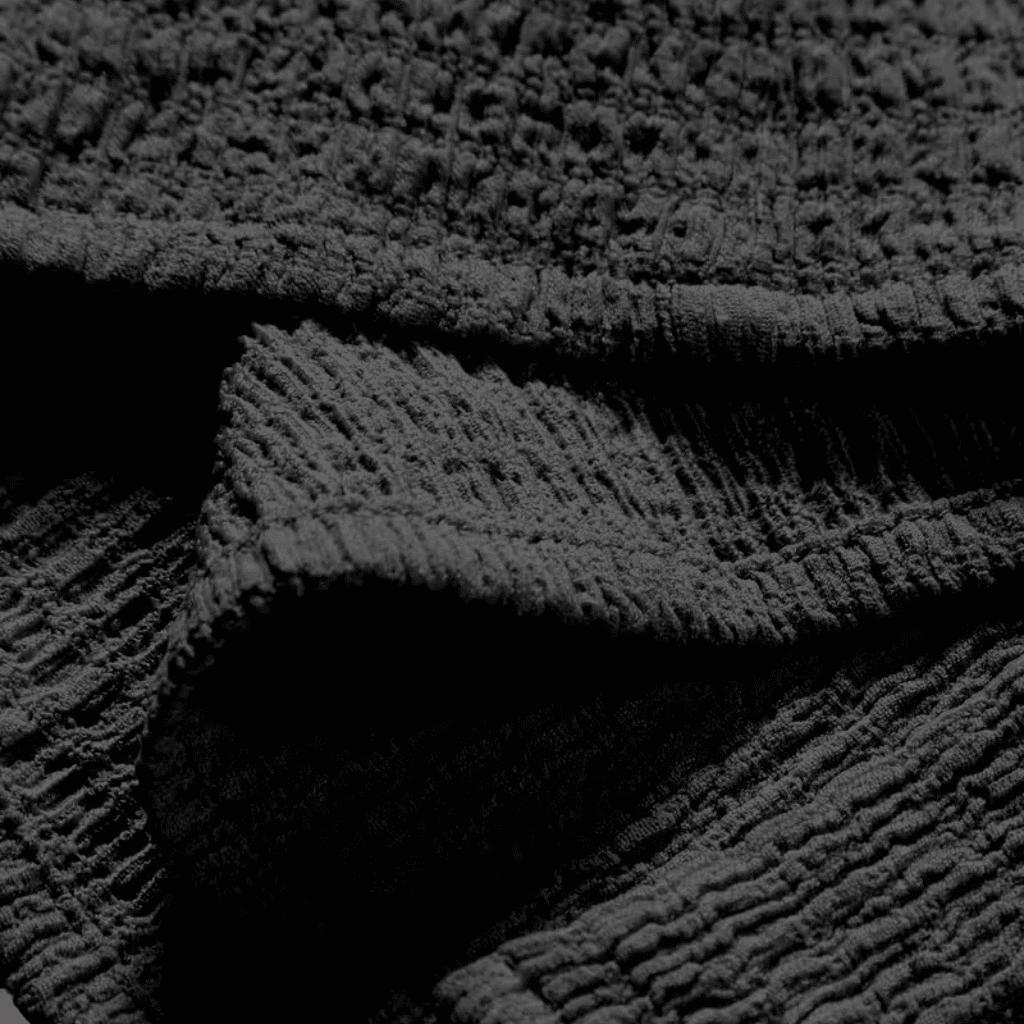 Camisa de Botão Texturizada Preta Camisa de Botão Falconne 