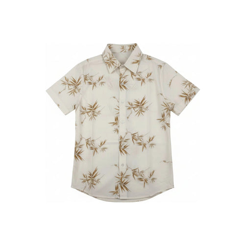 Camisa Social Florida Estampa Bambu Creme Camisa Social Falconne P 