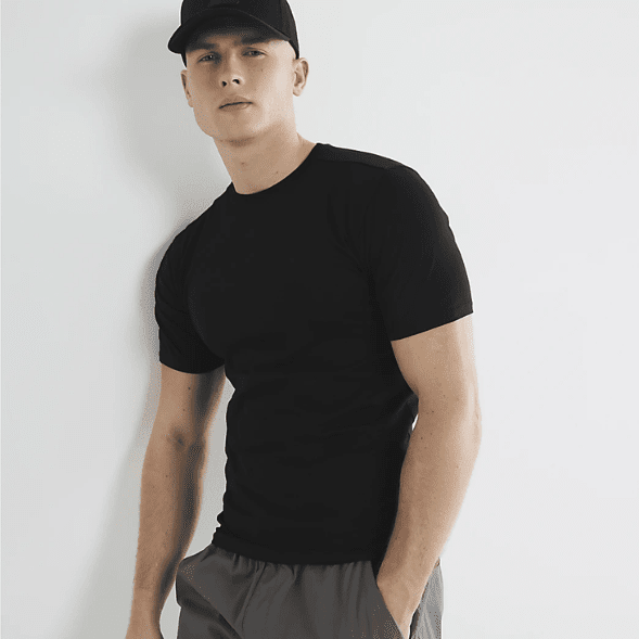 Camiseta Canelada Preta Camiseta Canelada Falconne 