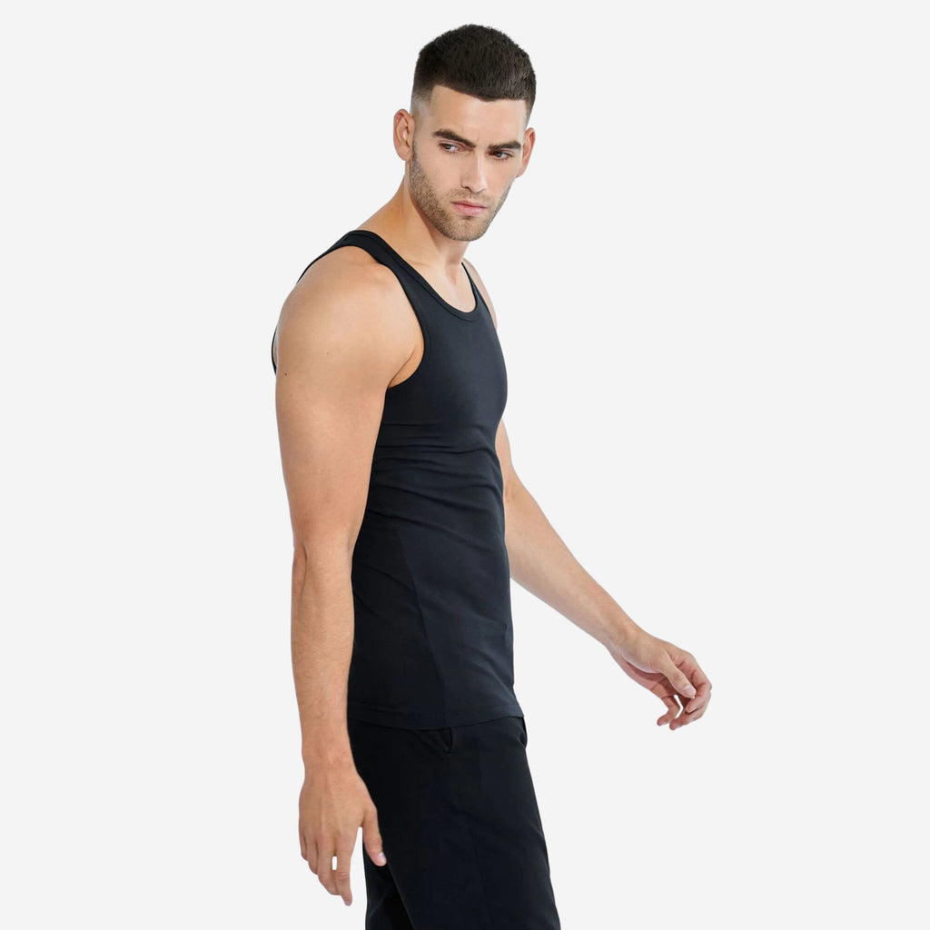 Kit 3 Regatas Caneladas Preta - Falconne