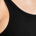 Kit 3 Regatas Caneladas Preta - Falconne