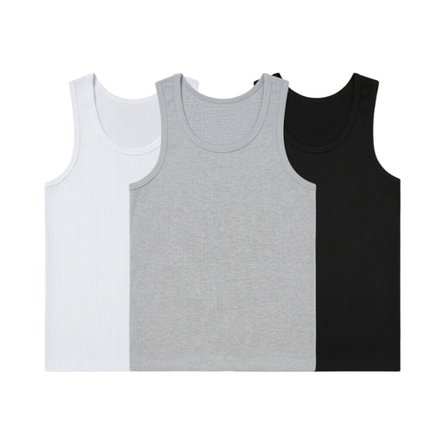 kit 3 regatas caneladas masculina falconne