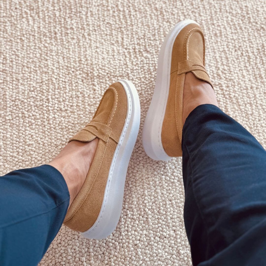 Loafer Masculino Bege Falconne Oficial 