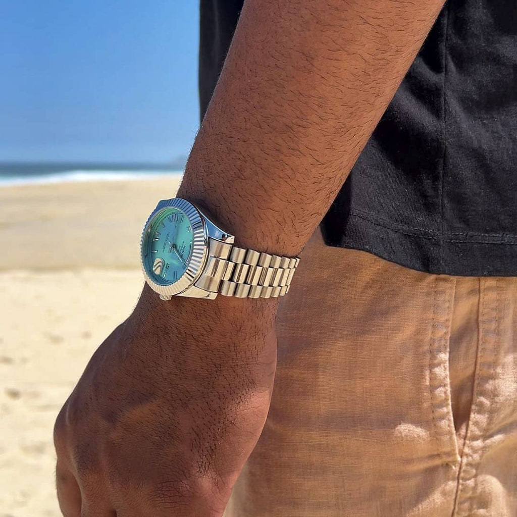 Relógio Daylight 40mm Relógio Aço Falconne 