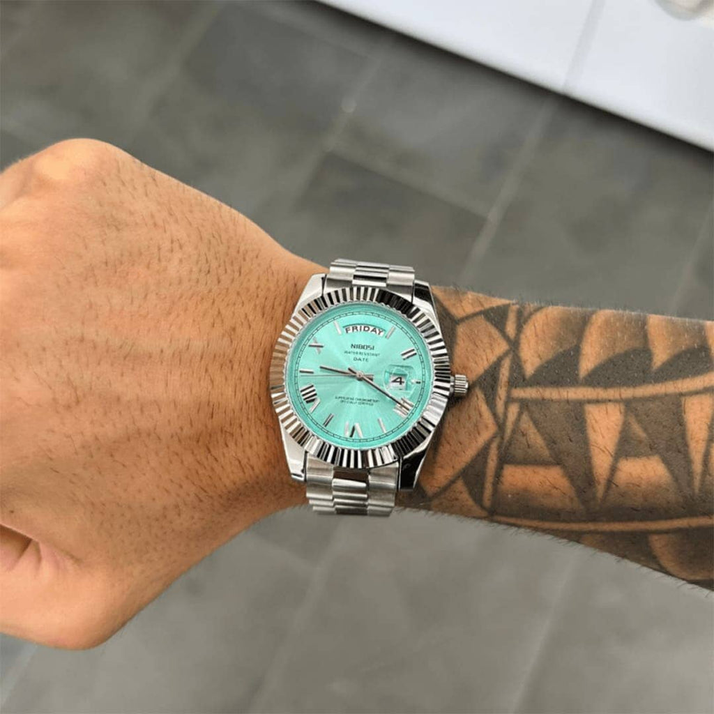 Relógio Daylight 40mm Relógio Aço Falconne 