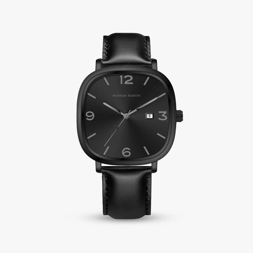 Relógio Lucent 40mm Relógio Couro Falconne Preto 