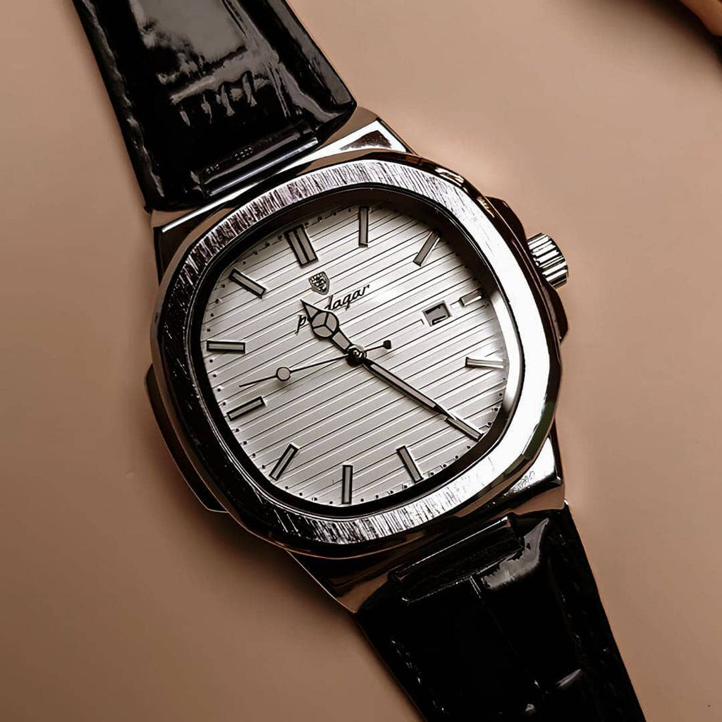 Relógio Nautique 41mm Relógio Couro Falconne 