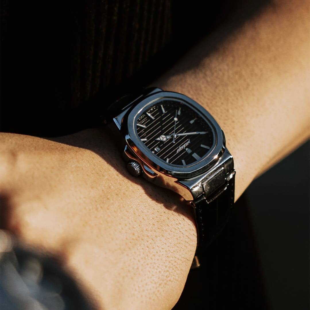 Relógio Nautique 41mm Relógio Couro Falconne 