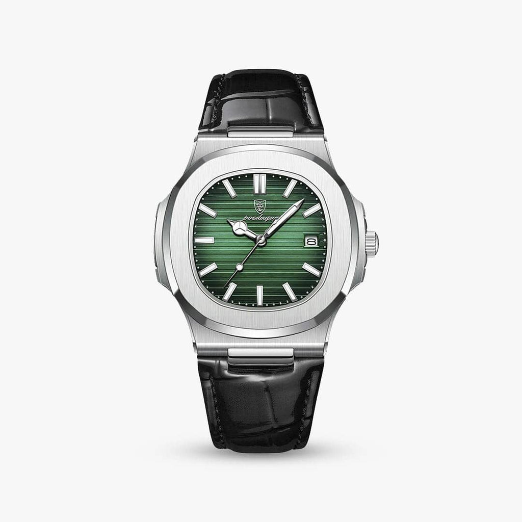 Relógio Nautique 41mm Relógio Couro Falconne Verde 