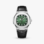 Relógio Nautique 41mm Relógio Couro Falconne Verde 