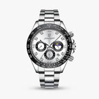 Relógio Orion 42mm Relógio Esportivo Falconne Branco | Aço 