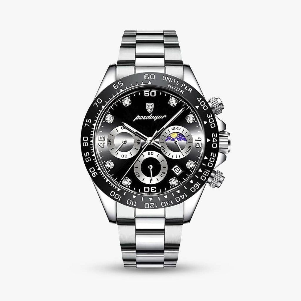 Relógio Orion 42mm Relógio Esportivo Falconne Preto | Aço 