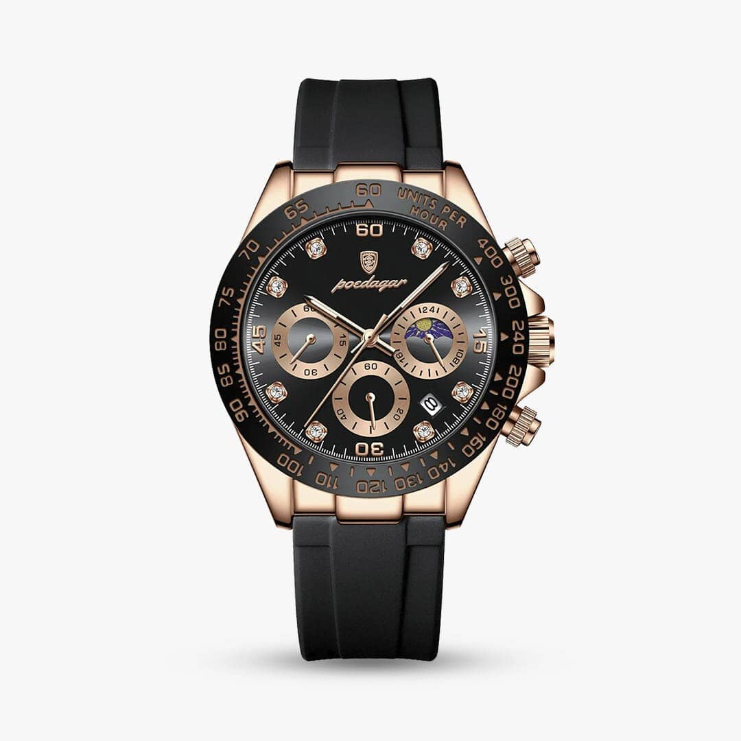 Relógio Orion 42mm Relógio Esportivo Falconne Preto e Rosê 