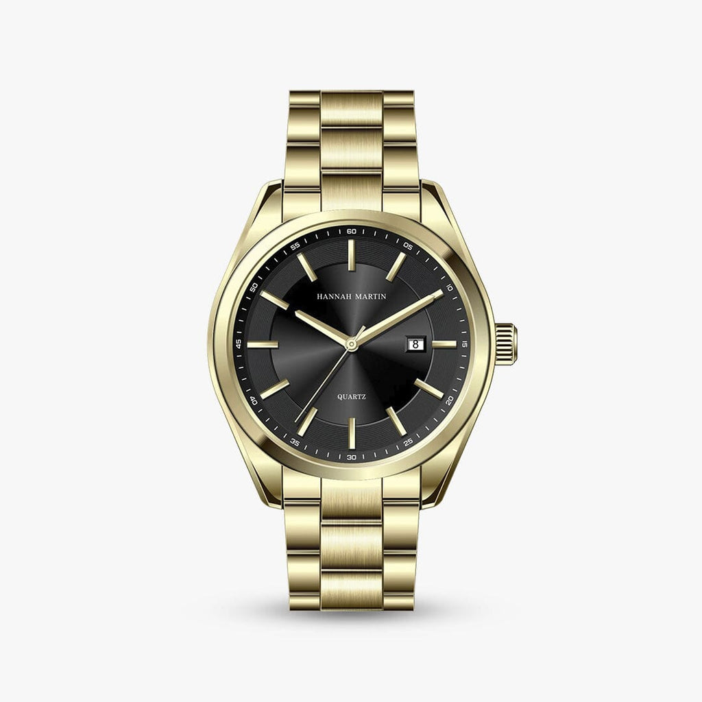 Relógio Phantom 40mm Relógio Aço Falconne Dourado 