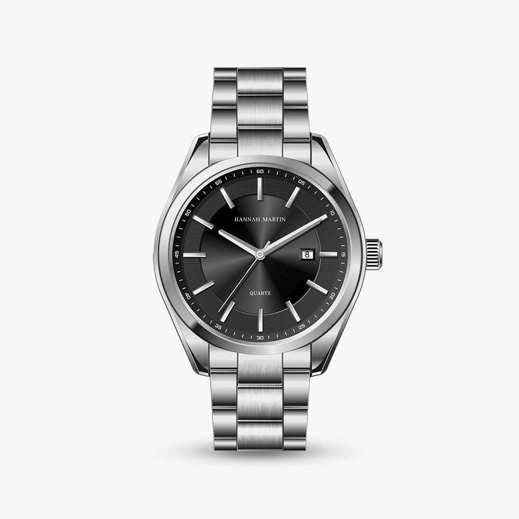 Relógio Phantom 40mm Relógio Aço Falconne Prata 