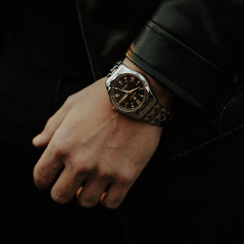 Relógio Regent 40mm Relógio Aço Falconne 