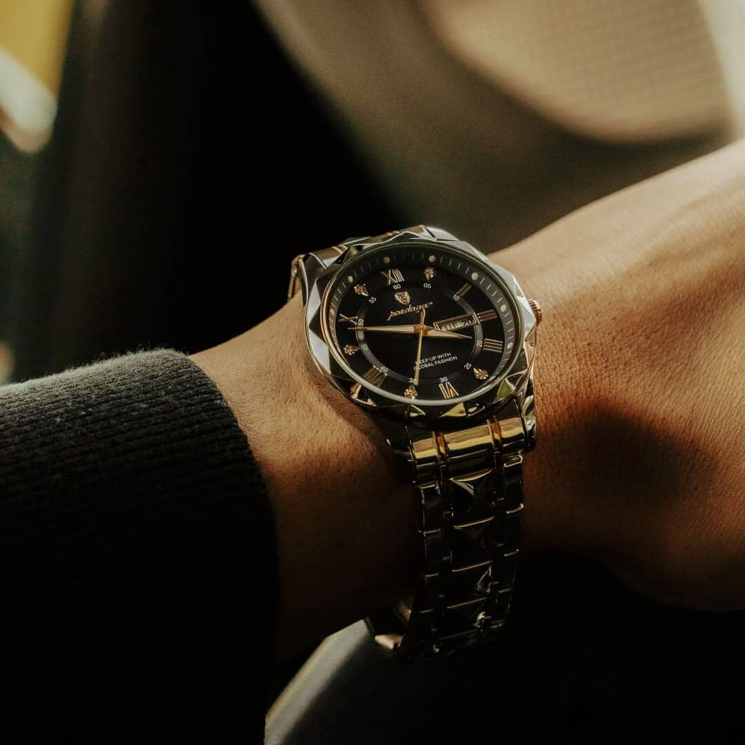 Relógio Regent 40mm Relógio Aço Falconne 